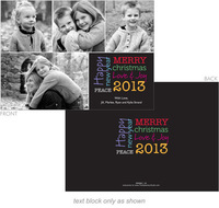 Merry Christmas Inspiration 4-Photo Holiday Cards