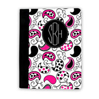 Black and Pink Paisley iPad Cover