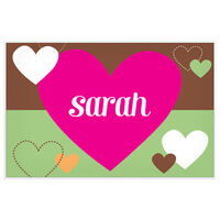 Stitched Heart Laminated Placemat