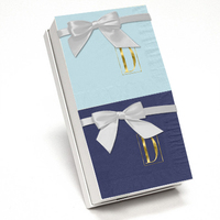 Modern Monogram Napkin Gift Set in Choice of Colors