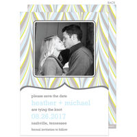 Modern Pastel Stripe Photo Save the Date Announcements