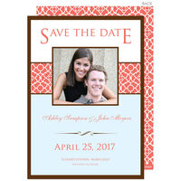 Coral Photo Save the Date Announcements