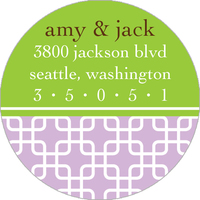 Lavender and Lime Round Address Labels