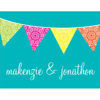 Fiesta Banner Foldover Note Cards