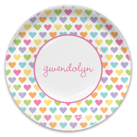 Candy Hearts Melamine Plate