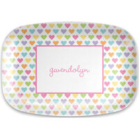 Candy Hearts Melamine Platter