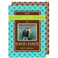 Teal Green Photo Save the Date Announcements