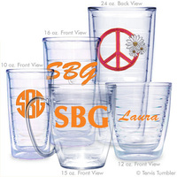 Peace Sign with Daisy Personalized Tervis Tumbler