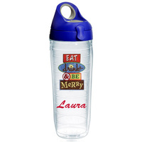 Eat, Drink & Be Merry Personalized Tervis Water Bottle