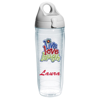 Live, Love, Laugh Personalized Tervis Water Bottle