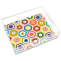 Honeycomb Small Lucite Tray by Jonathan Adler