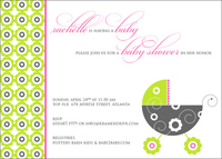 Baby Girl Buggy Shower Invitations
