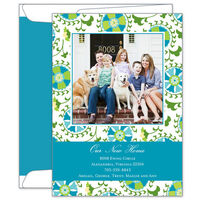 Suzani Teal Moving Photo Cards