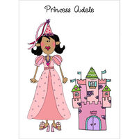 Princess Foldover Note Cards