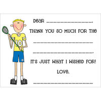 The LaCrosse Boy Birthday Fill In Notecards