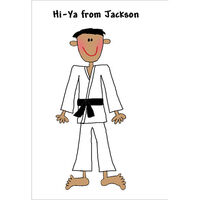 The Karate Boy Foldover Note Cards