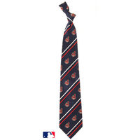 Cleveland Indians Cambridge Striped Silk Necktie
