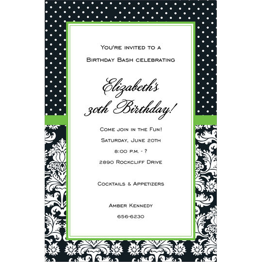 Personalized Flame Dot Invitations