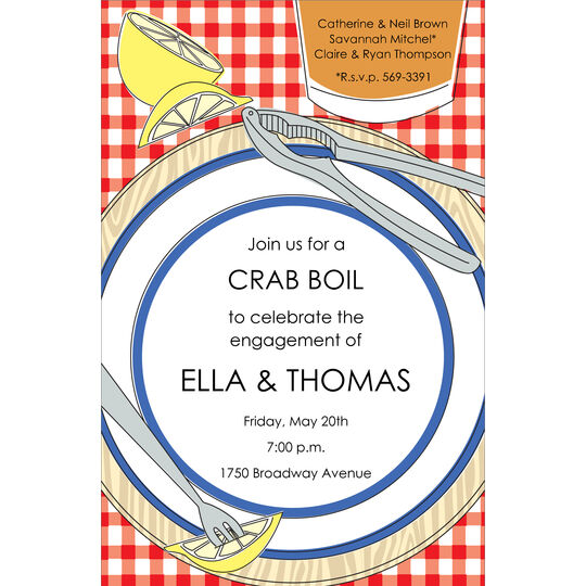 Personalized Clambake Placesetting Invitations