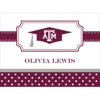 Texas A & M Dotted Border Foldover Note Cards