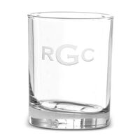Monogrammed 14 oz. Double Old Fashioned Glass Set of 4