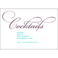 White Cocktails Invitations