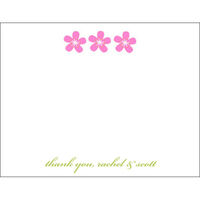 Dainty Pink Flowers Flat Note Cards