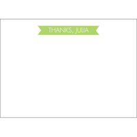 Green Banner Flat Note Cards