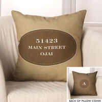 Our Address Throw Pillow Cover