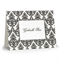 Madison Damask Folded Note Cards - Letterpress