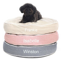 Personalized Engineer Stripe Circle Pet Bed