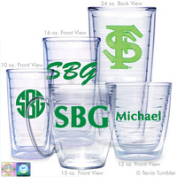 Florida State University Personalized Neon Green Tumblers