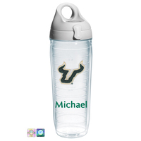 University of South Florida Personalized Chenille Water Bottle