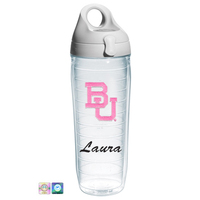 Baylor University Personalized Neon Pink Water Bottle