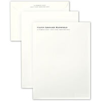 Pearl White Lightweight Letter Sheets - Hand Engraved