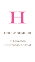 Semler Stately Initial Letterpress Calling Cards