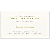 Pearl White Letterpress Business Cards