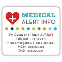 Blue Medical Alert Safety Stickers
