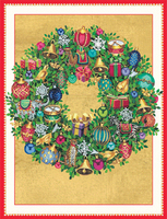 Ornament Wreath Holiday Cards
