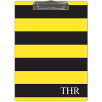 Black and Yellow Stripe Clipboard