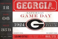 University of Georgia Game Day Paper Placemats