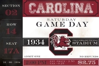 University of South Carolina Game Day Paper Placemats