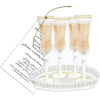 Tray of Champagne Die-cut Invitations