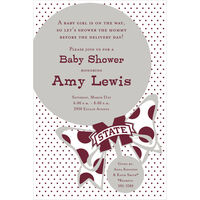 Mississippi State Rattle Baby Shower Invitations