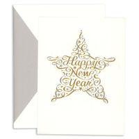 Happy New Year Star Holiday Cards