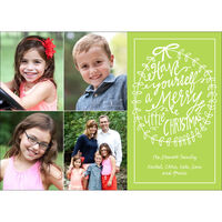 Lime Merry Little Christmas Holiday Photo Cards