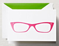 Pink Hipster Glasses Boxed Note Cards
