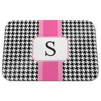 Alex Houndstooth Black Glass Cutting Board