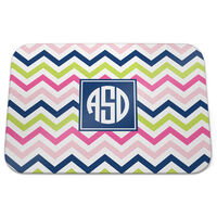 Pink Navy and Lime Chevron Glass Cutting Board