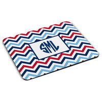 Chevron Blue and Red Mousepad